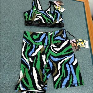 Diane Von Furstenberg by Target. 2 piece set. Size S. Inseam 7”. new with tags.